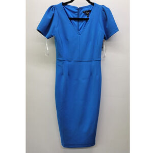 Maggy London Asymmetrical Blue Dress